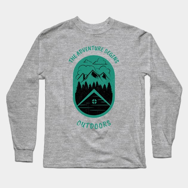 Outdoor Adventure Wilderness Long Sleeve T-Shirt by Tip Top Tee's